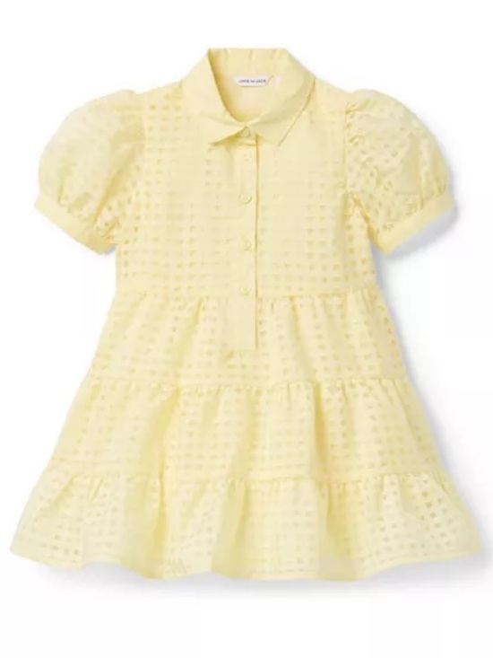 Janie and Jack Other - Janie and Jack Pale Yellow Tiered Dress